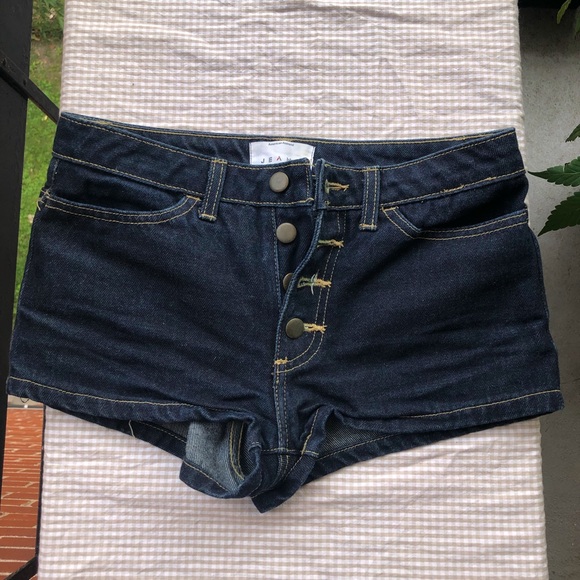 American apparel Jean shorts with buttons - Picture 1 of 4